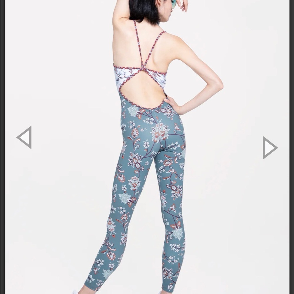 Floral Blue Elevé Unitard - Picture 2 of 7